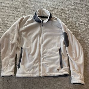 Mountain hardware women’s fleece full zip L white